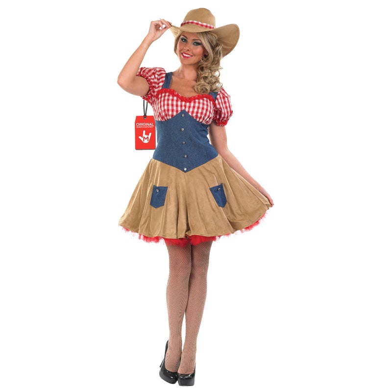 fun shack Cowgirl Costume for Women, Western Outfit, Cowgirl Attire, Country Style Costume, Small - Image 1